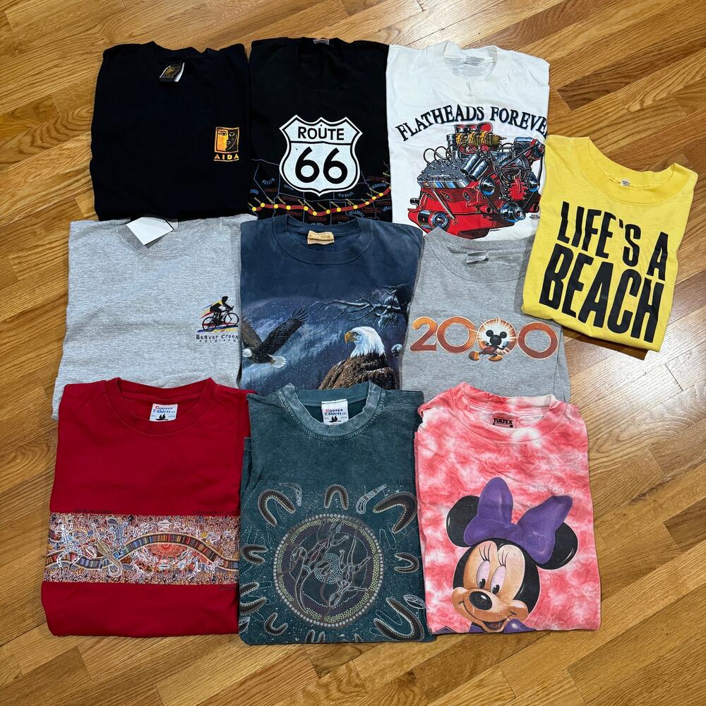 Vintage T-Shirts Lot of 10 Disney Nature Cars SS Mixed Sizing Reseller Lot